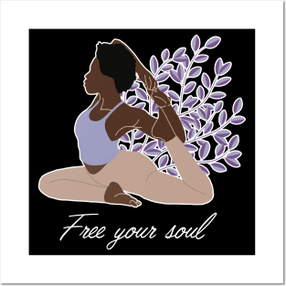 Free Your Soul Kundalini Ashtanga Hatha Asanas Yogi Yoga Posters and Art